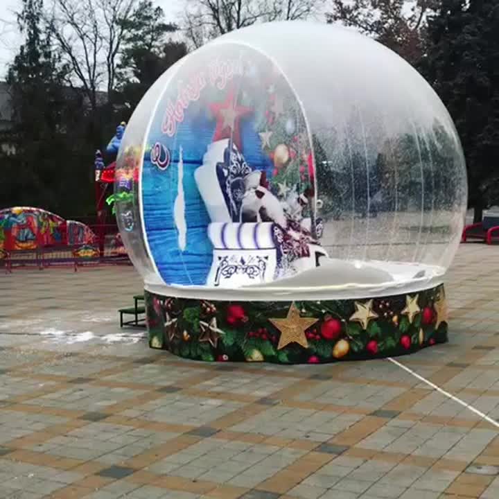Праздничная новогодняя фото зона: чудо шар и новогодний трон Деда Мороза